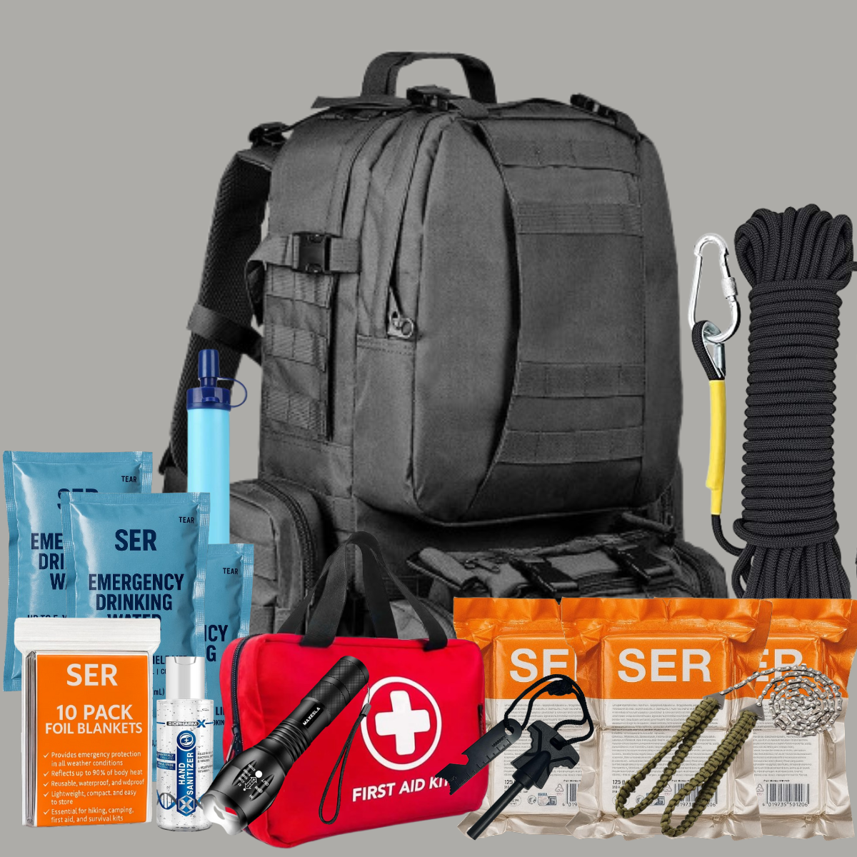 Two Person Bugout Bag + Free Long Range Two Way Radios