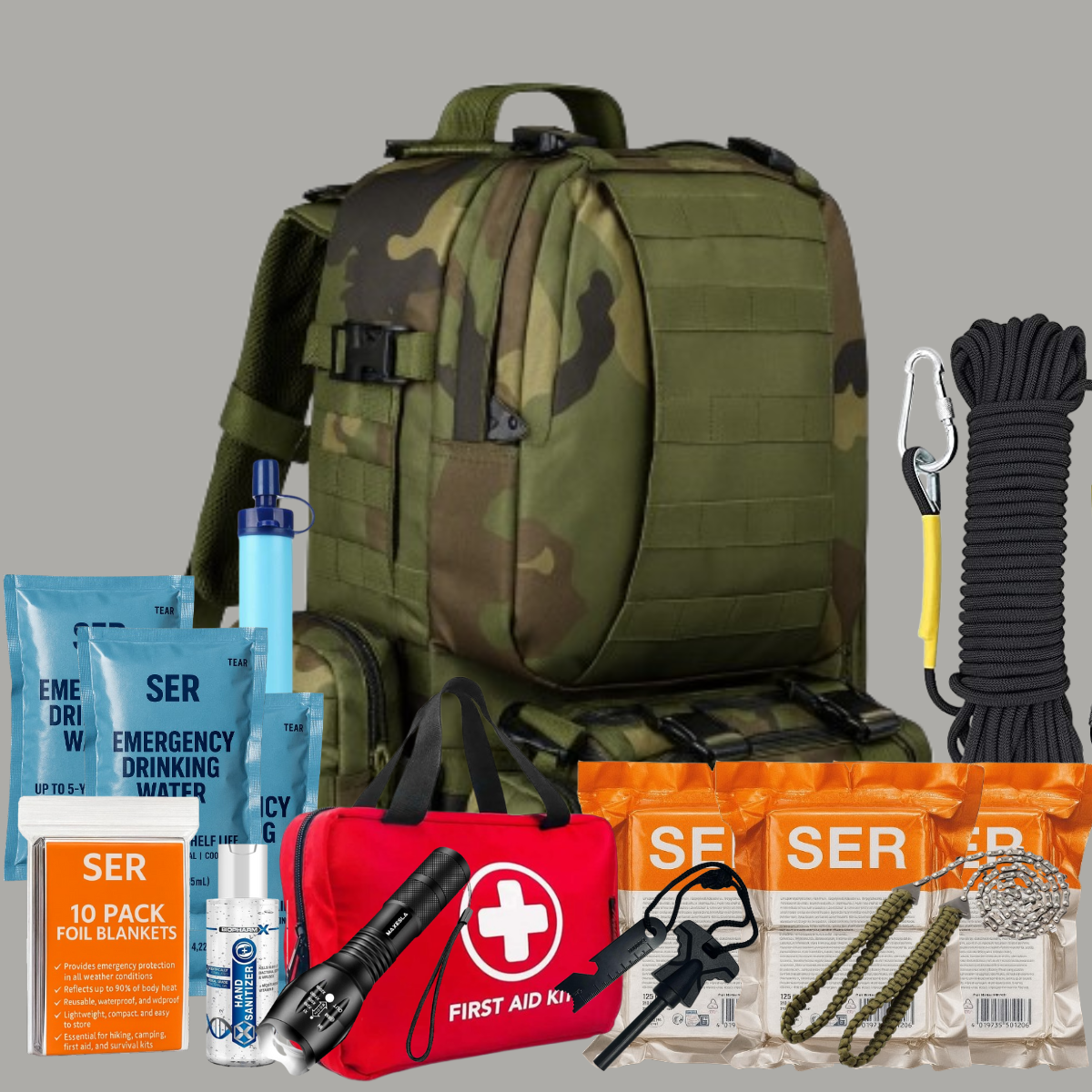 Two Person Bugout Bag + Free Long Range Two Way Radios